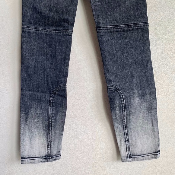 VINCE Girls Black Moto Style Distressed Ombré Denim Jeans SIZE 7 NWT - Picture 6 of 12